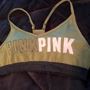 Olive green VS PINK sports bra